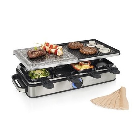 Grill raclette 8 personnes avec pierre de cuisson