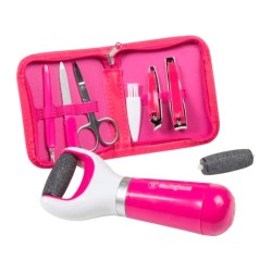 Set 9p Râpe électrique rechargeable et trousse manucure pédicure